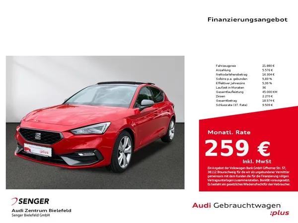 Leon FR 1.5 TSI LED Panorama AHK Sitzheizung 