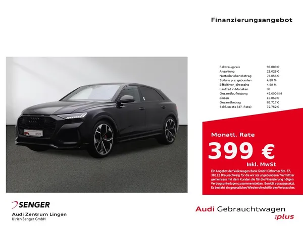 RSQ8 RS Dynamikpaket plus 4.0TFSI quattro Matrix