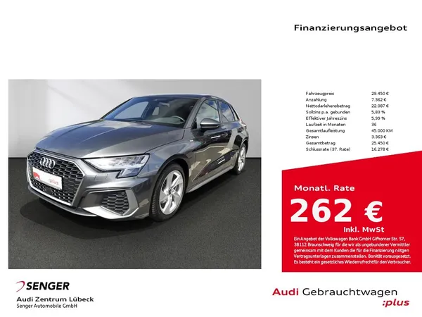 A3 Sportback 35 TFSI S line S tronic Navi B&O 