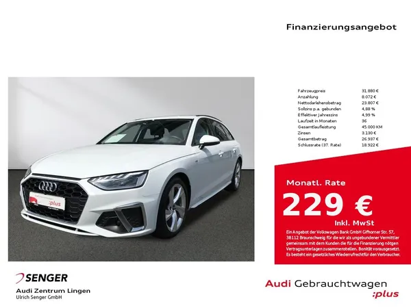 A4 Avant S line 35 TFSI S tronic MMI Kamera LED 
