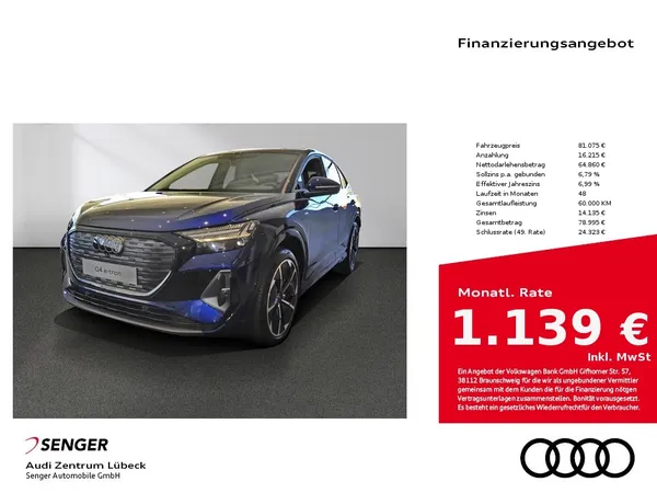 Q4 e-tron Sportback 45 quattro Optikpaket Memory