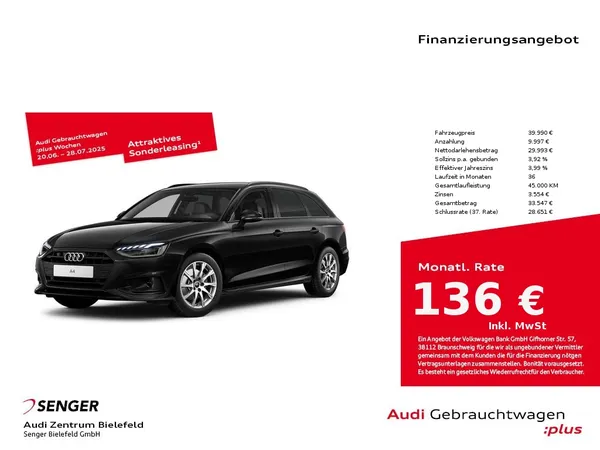 A4 Avant Advanced 35 TDI Sitzhzg. MMI LED AHK 