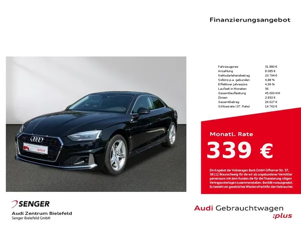 A5 Coupé Advanced 40 TDI quattro MMI LED Memory 