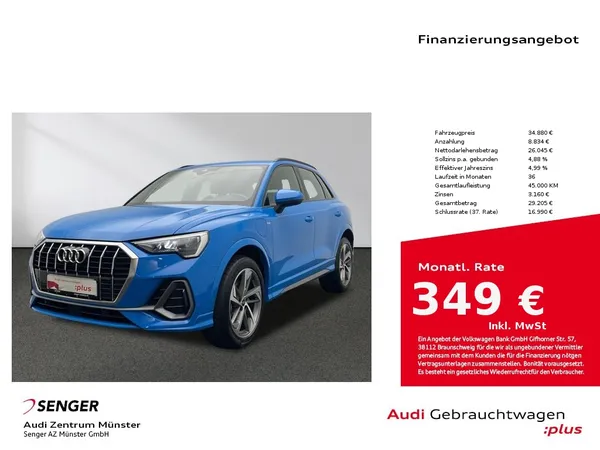 Q3 45 TFSI e S line S tronic MMI LED Kamera 