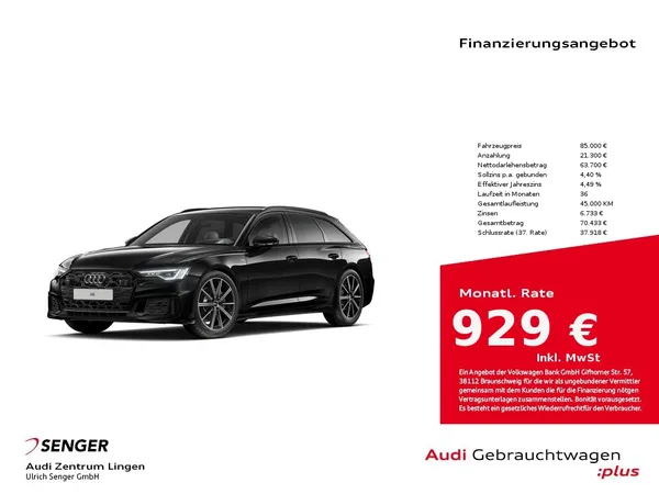 A6 Avant Design 45 TFSI Ablage-Paket Sitzh. Navi