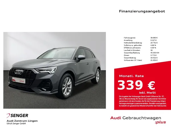 Q3 S line 35 TFSI S tronic MMI LED AHK Sitzhzg. 