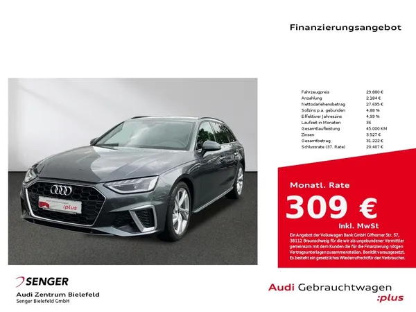 A4 Avant S line 35 TFSI S tronic MMI LED AHK 