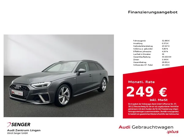 A4 Avant S line 35 TFSI Sitzhzg. MMI LED AHK 