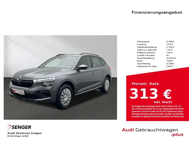 SKODA Kamiq Essence 1.0 TSI CarPlay LED Sitzheizung 