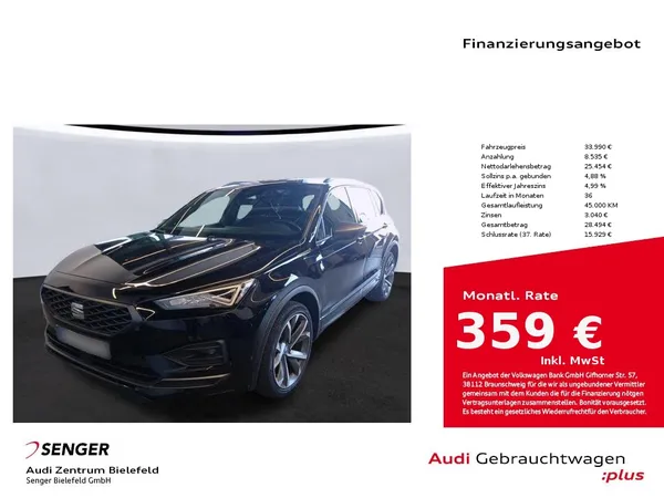 Tarraco FR 2.0 TDI 4x4 CarPlay LED AHK Memory 
