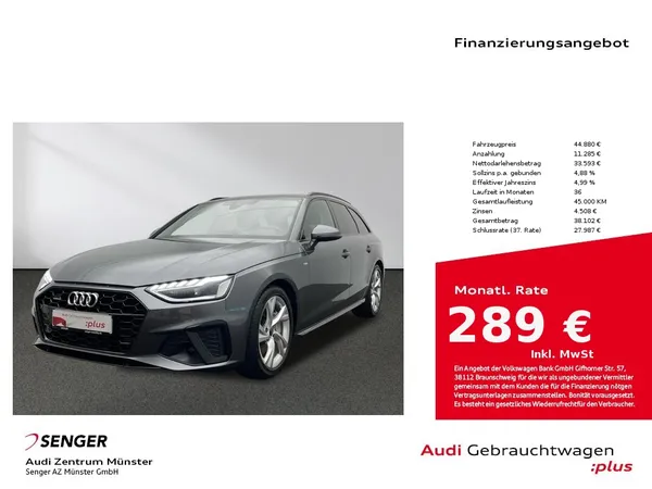 A4 Avant 45 TFSI quattro S line MMI Navi LED AHK