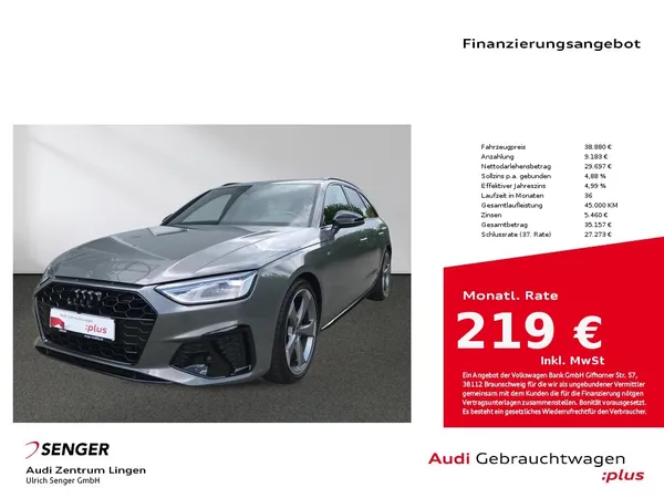 A4 Avant S line 30 TDI S tronic MMI LED AHK 