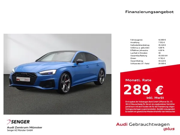 S5 Sportback 3.0 TDI quattro Matrix Pano B&O AHK