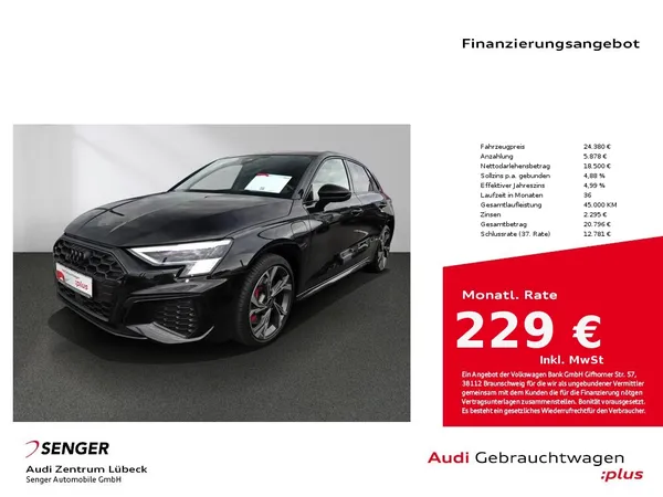 A3 Sportback 45 TFSI e S line Navi Matrix GRA 