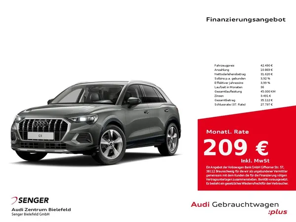 Q3 advanced 35 TFSI S tronic MMI LED AHK 