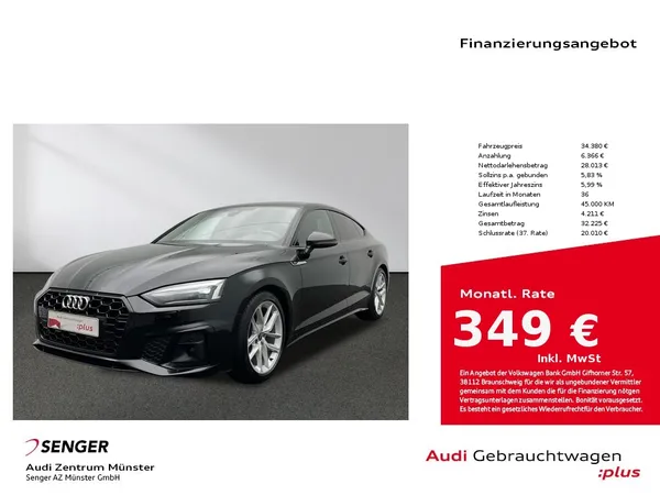 A5 Sportback 35 TFSI S line MMI LED Kamera ACC 