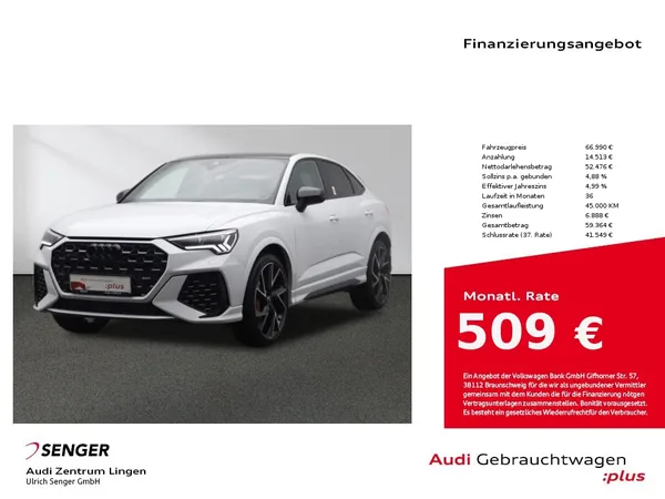 RSQ3 Sportback 2.5 TFSI quattro Matrix Panorama 