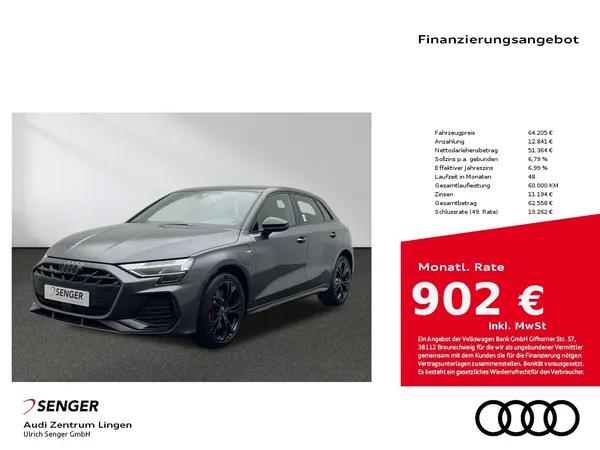 A3 Sportback S line 45 TFSIe Audi connect Memory