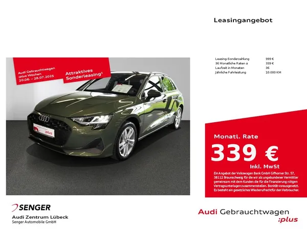 A3 Sportback 35 TFSI S tronic Navi virtual GRA 