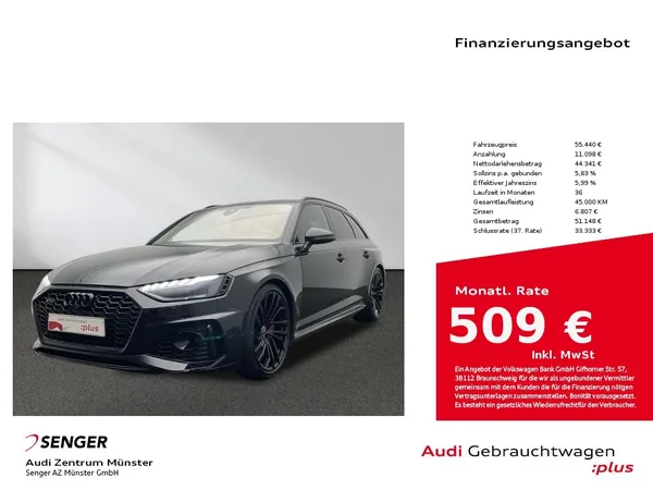RS4 Avant 2.9 TFSI quattro MMI Matrix Massages. 