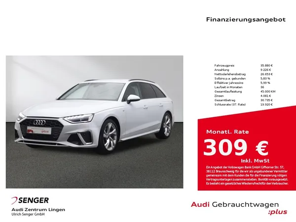 A4 Avant S line 35 TFSI S tronic MMI LED AHK 