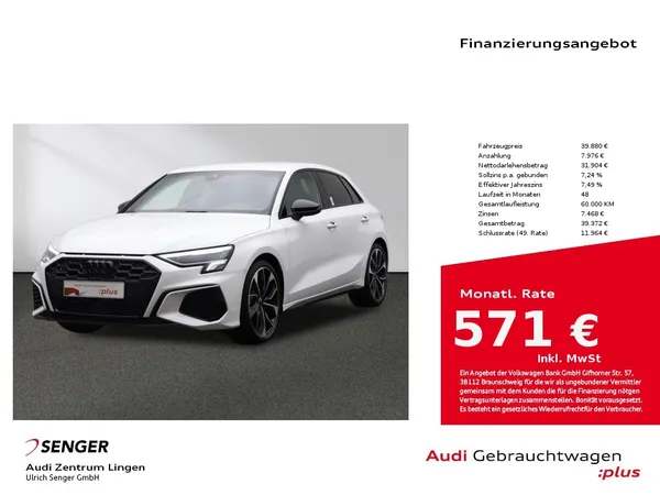 S3 Sportback 2.0 TFSI quattro S tronic MMI LED 