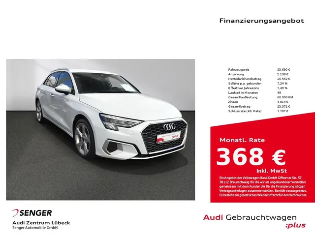 Audi A3 Sportback 40 TFSI e Advanced Navi AHK PDC LED