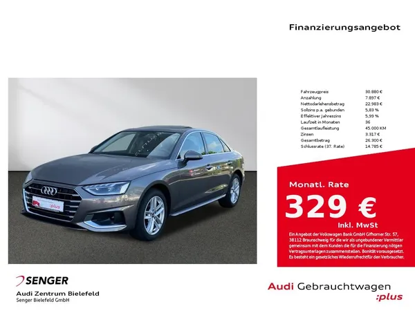 A4 Limousine Advanced 35 TFSI S tronic MMI LED 