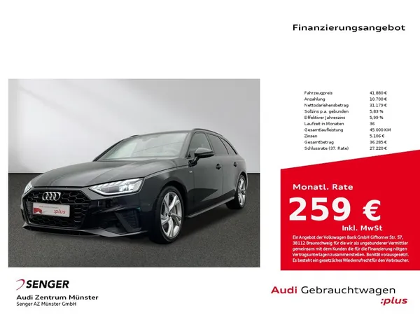 A4 Avant 45 TFSI quattro S line MMI Navi LED AHK