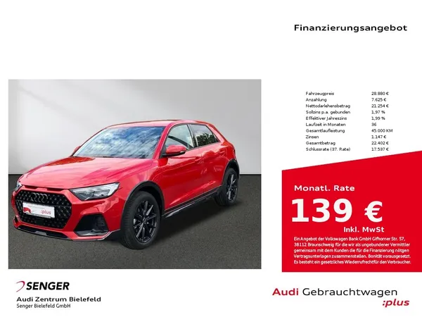 A1 allstreet 30 TFSI Sitzheizung MMI LED Tempo. 