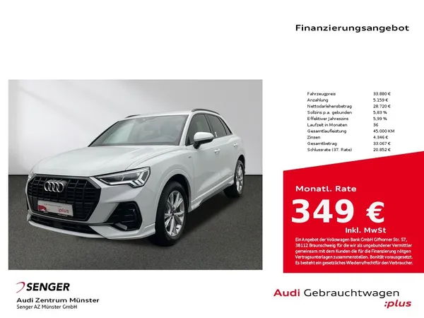 Q3 35 TFSI S line MMI Navi Kamera LED ACC AHK 