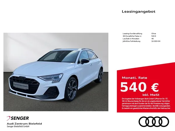 A3 Sportback S line 40 TFSI e Optik-Paket Navi 