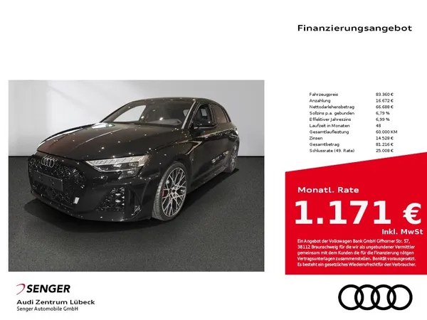 RS3 Sportback Massage 280km/h Matrix-LED Memory 