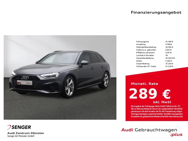 A4 Avant 45 TFSI quattro S line Navi AHK ACC 