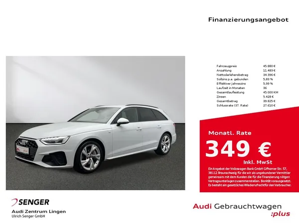 A4 Avant S line 45 TFSI quattro Business-Paket 