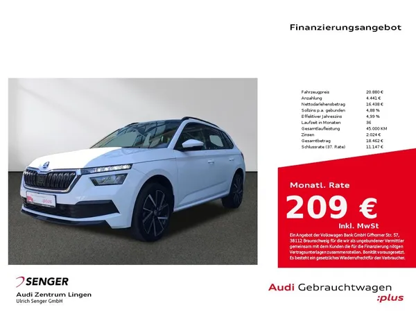 Kamiq Style 1.0 TSI CarPlay LED Panorama Sitzh. 
