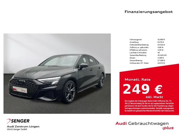 A3 Limousine S line 30 TDI S tronic MMI LED B&O 