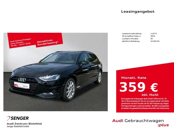 A4 Avant Advanced 35 TDI MMI LED AHK Memory 