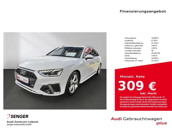 A4 Avant S line 35 TFSI S tronic MMI LED Kamera 