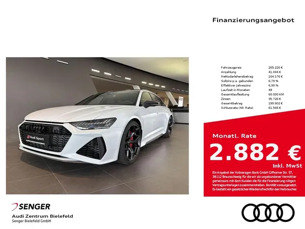 RS6 Avant performance Gletscherweiß Matteffekt 
