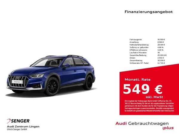 A4 Allroad quattro 45 TDI Matrix Pano. B&O AHK 