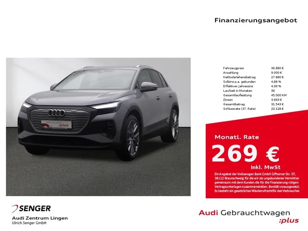 Q4 e-tron 40 MMI LED B&O AHK Audi connect SONOS 