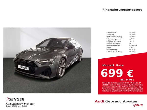 RS7 Sportback 4.0 TFSI quattro Matrix Pano B&O 