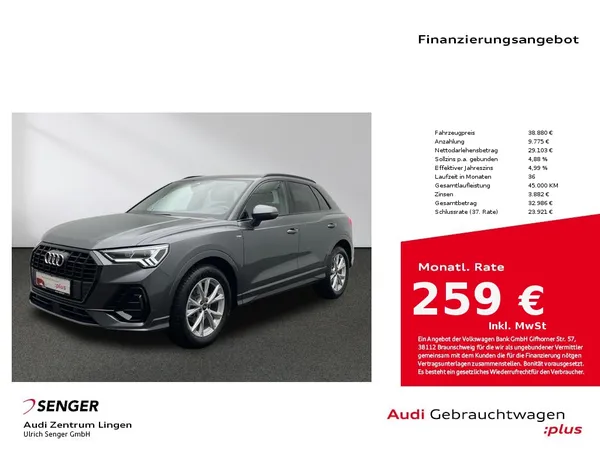 Q3 S line 35 TFSI S tronic MMI LED Kamera Sitzh.