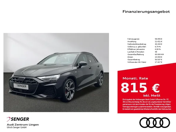 A3 Sportback S line 45 TFSI e Komfort-Paket Navi