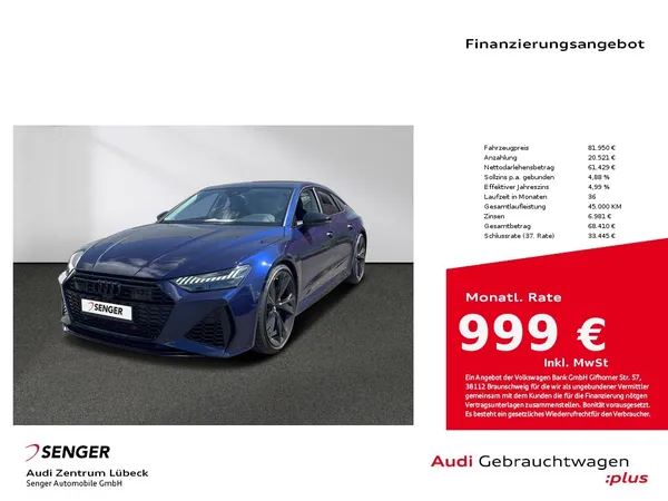 RS7 Sportback HD-Matrix Luft Standhz B&O 280km/h