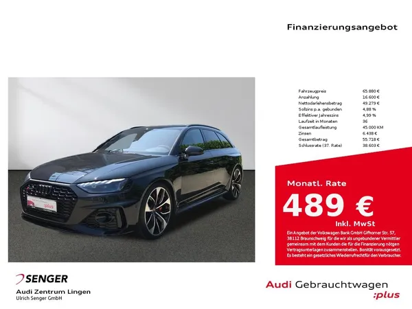 RS4 Avant 2.9 TFSI quattro Matrix Panorama B&O 