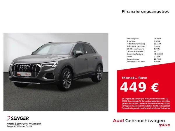 Q3 35 TFSI advanced MMI Standheizung LED AHK 