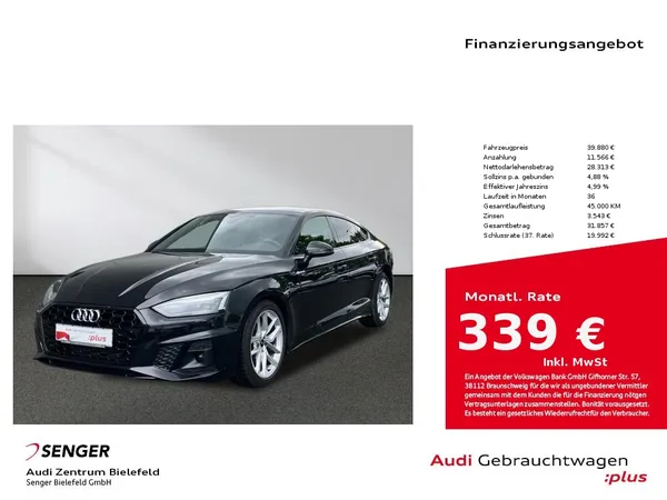 A5 Sportback S line 35TFSI Sitzh. MMI LED Kamera
